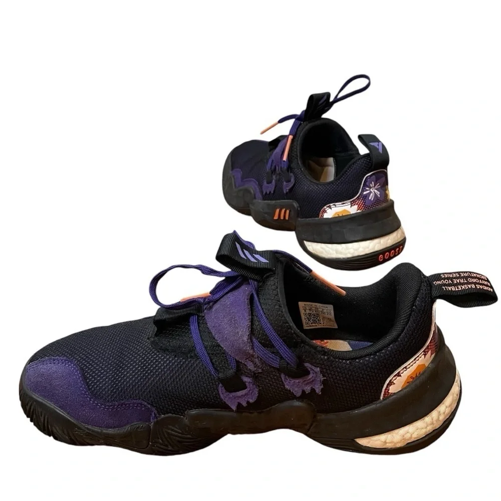 Adidas Size 8 Trae Young‎ 1 Sneakers Black Team Purple